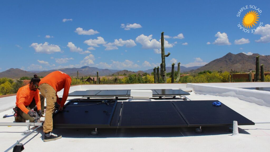 Solar providers installing solar panels